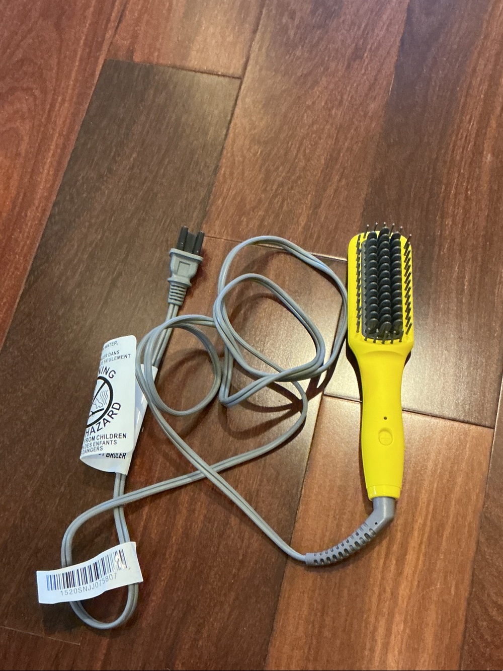 Drybar Yellow Mini Heated Straightening Brush with Grey Cord